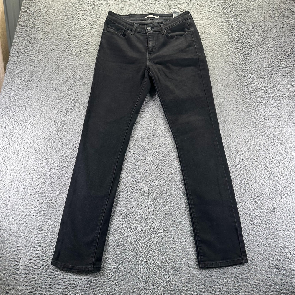 Levi's Jeans Women 8 Black Cotton Denim Skinny‎ Leg Stretch Mid-Rise Workwear